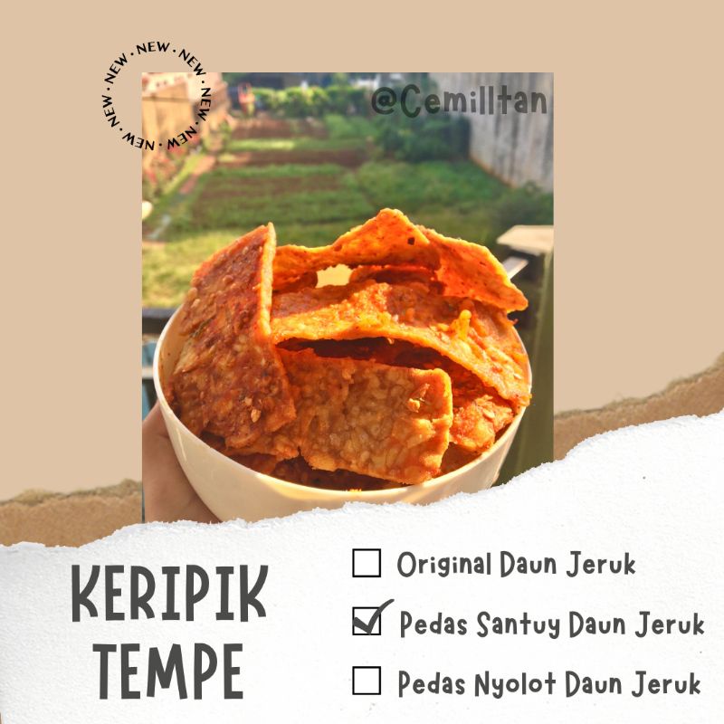 

KERIPIK TEMPE CEMILLTAN PEDAS SANTUY