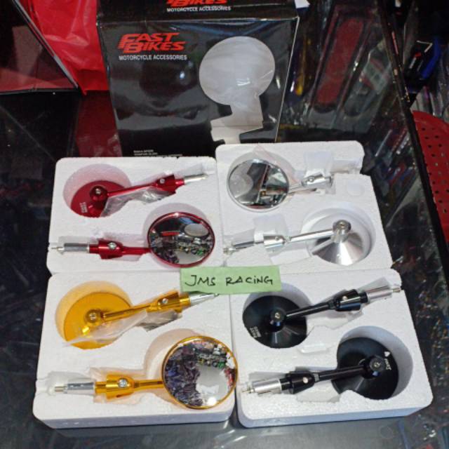 Kaca spion jalu stang bulat cnc fastbiker mio pcx vixion aerox nmax w175 beat vario mx fu scoopy