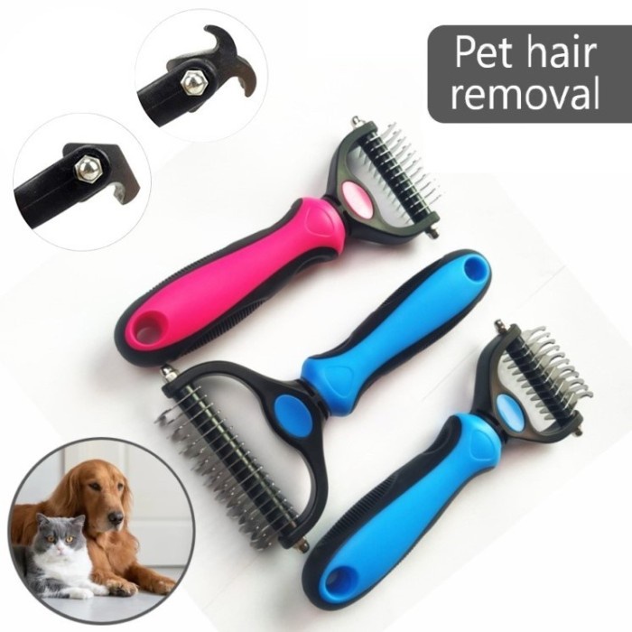 barokah gamis Sisir Shedding Grooming Anjing Kucing Bulu Dog Cat Pet Hair Brush Comb