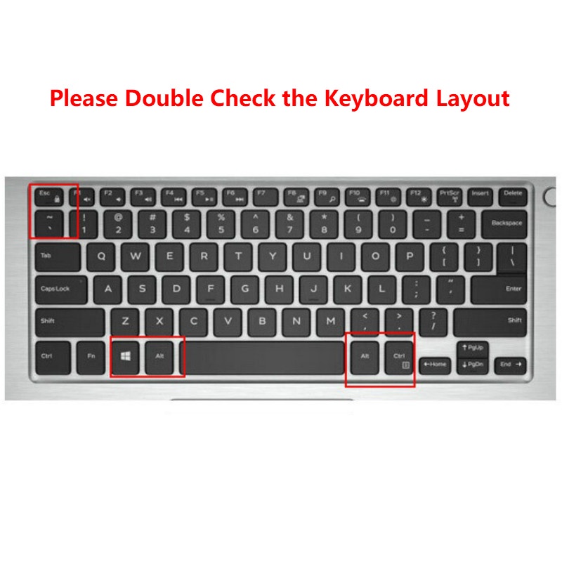 For 13.3 Inches Dell Vostro 13-5370-R1605S Soft Ultra-thin Silicone Laptop Keyboard Cover Protector