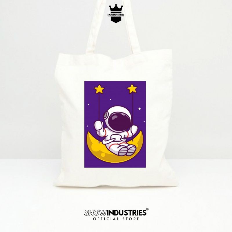 Tote Bag Wanita Pria Kanvas Baby Premium Cute Astronot