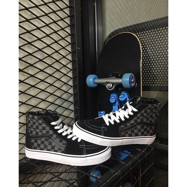 Vans Sk8-Hi Classic CheckerBoard Black / Pewter / True White Original