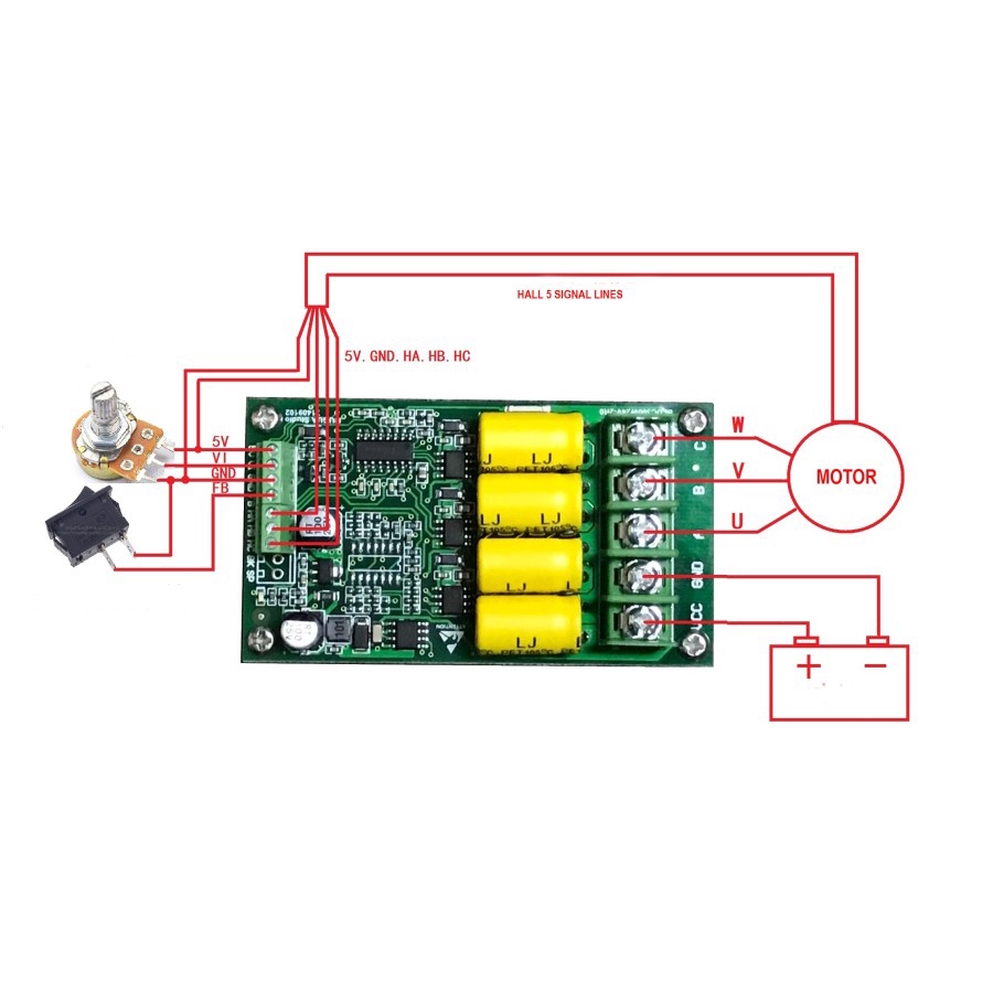 Motor Driver 300W Brushless Hallless (8175)