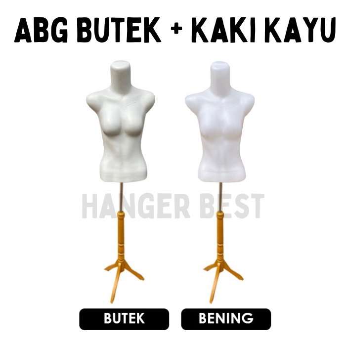 Manekin Lurus / Patung Wanita ABG Lurus BUTEK + Kaki Kayu