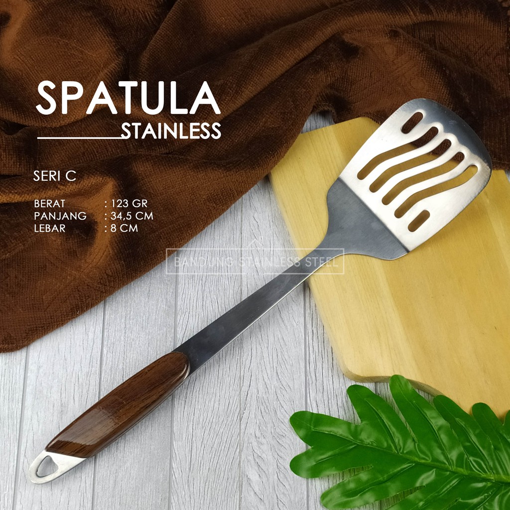 Sutil spatula Lubang susuk Stainless steel murah Tebal panjang 35cm