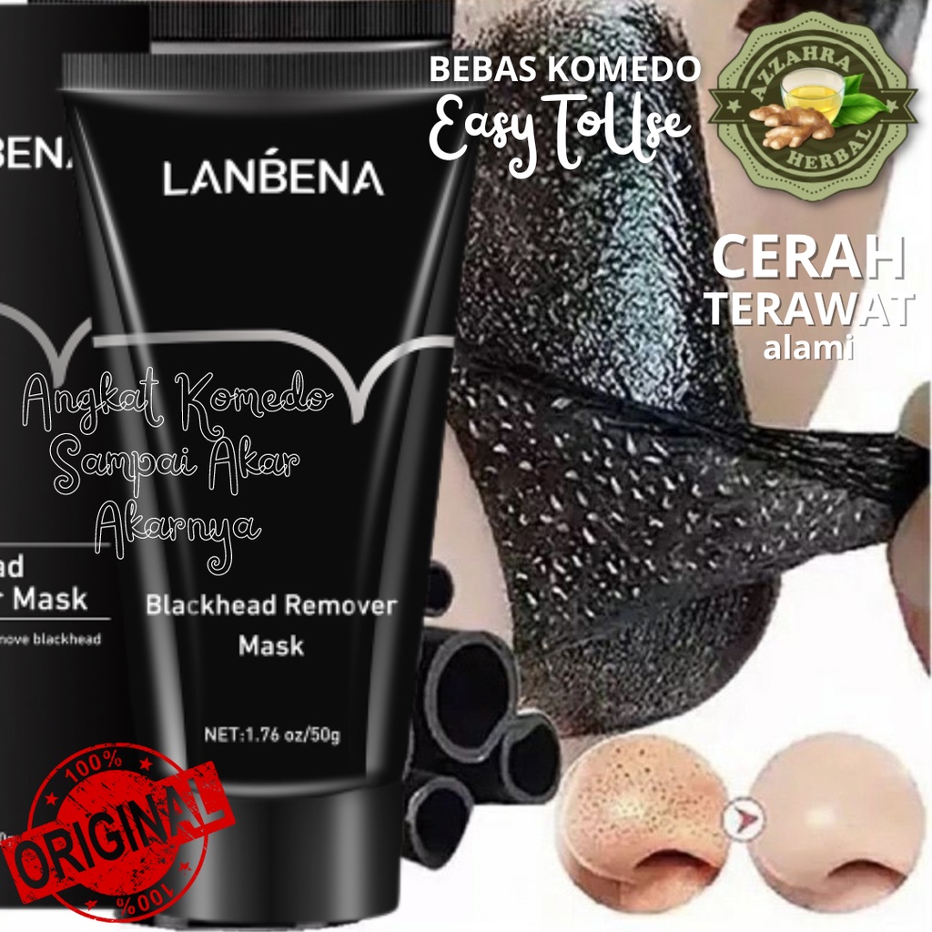 Masker Komedo Bamboo Charcoal Blackhead Remover Mask Clay Mask Masker Wajah Hidung - Pembersih Komedo LANBENA