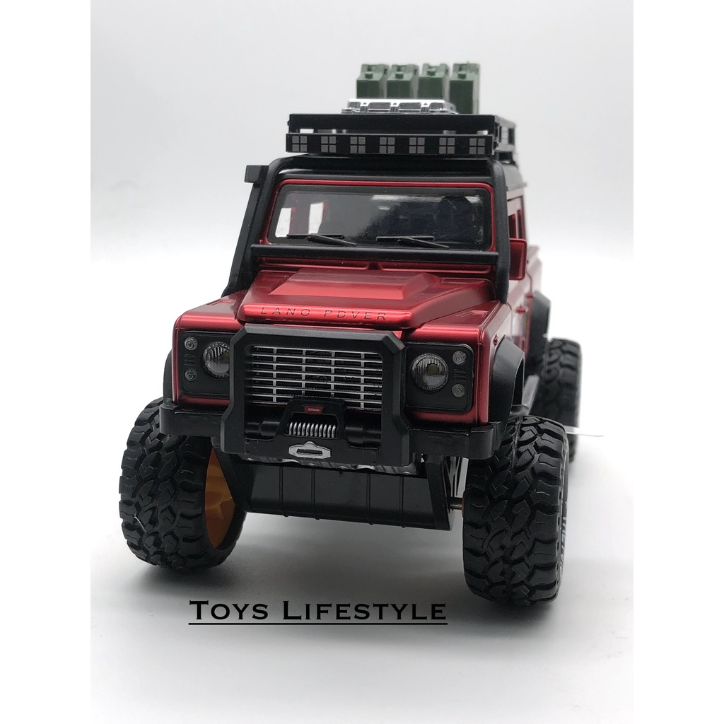 Mainan Mobil Diecast Land Rover Double Cabin 1:32 (Merah)