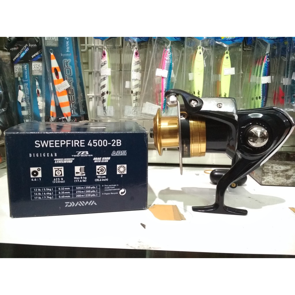 Reel Spinning Daiwa Sweepfire 4500 Max Drag 8Kg TERBAIK