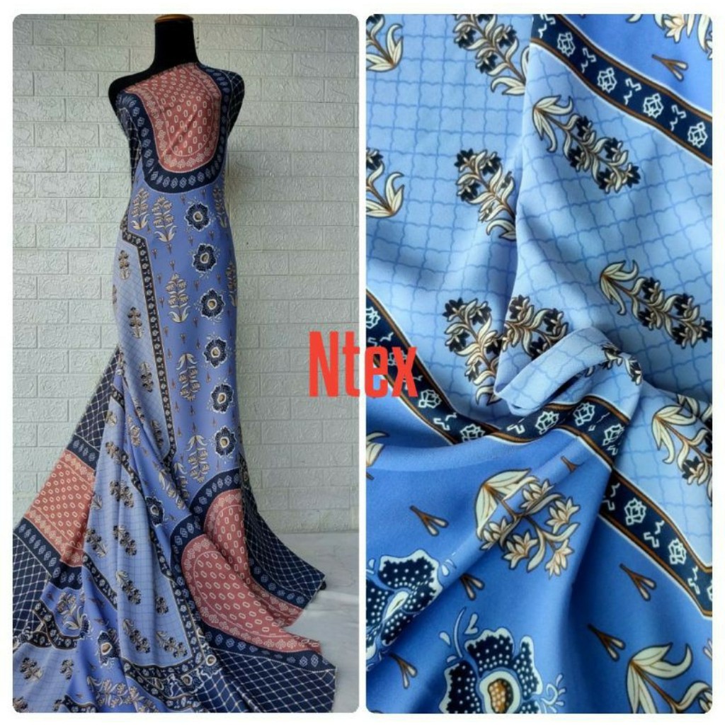 Kain Maxmara dan Pradacrepe Melati motif (harga per 0,5m)