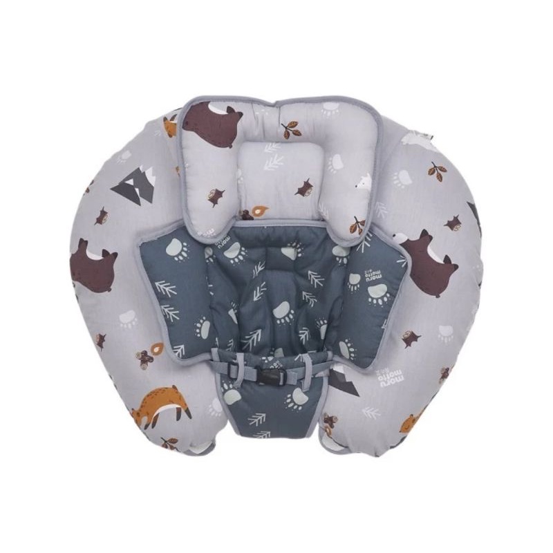 Morumotto Bantal 5in1 Bantal Menyusui+ Alas Stroller Bear &amp; Friends - MMB3006