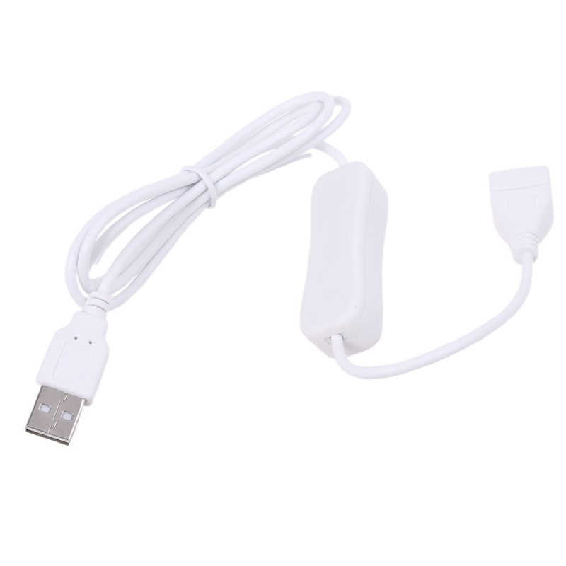 VIVI   White  Easy to Operate  Extension Cable  USB 2.0  with  Switch  Compatible with  Table Lamps/ Fans / Led   Lights