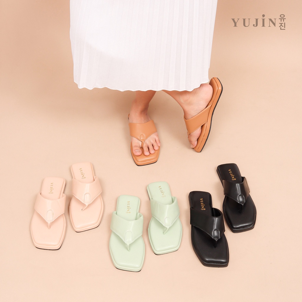 YUJIN Sandal Teplek Wanita Hana Korean Fashion Style