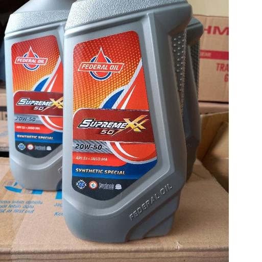 Special - OLI OIL FEDERAL SUPREME XX SAE 20W-50 JASO MA 800ml free bubble wrap .,
