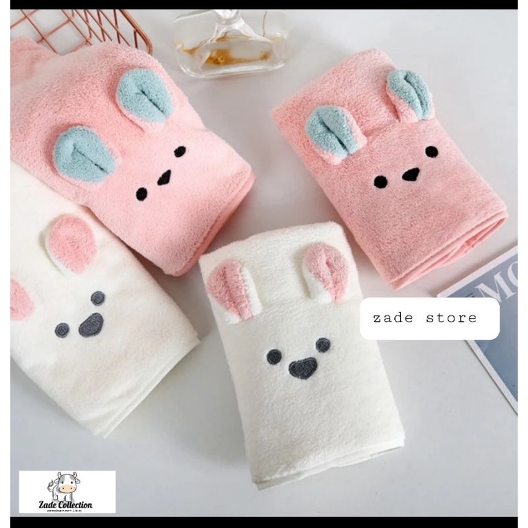Handuk Mandi Bayi Handuk Lembut 3D Telinga Baby Towel Microfiber 50 x 100 - Zade Store