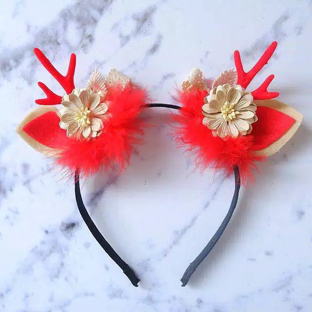 Bando bandana anak tema rusa natal