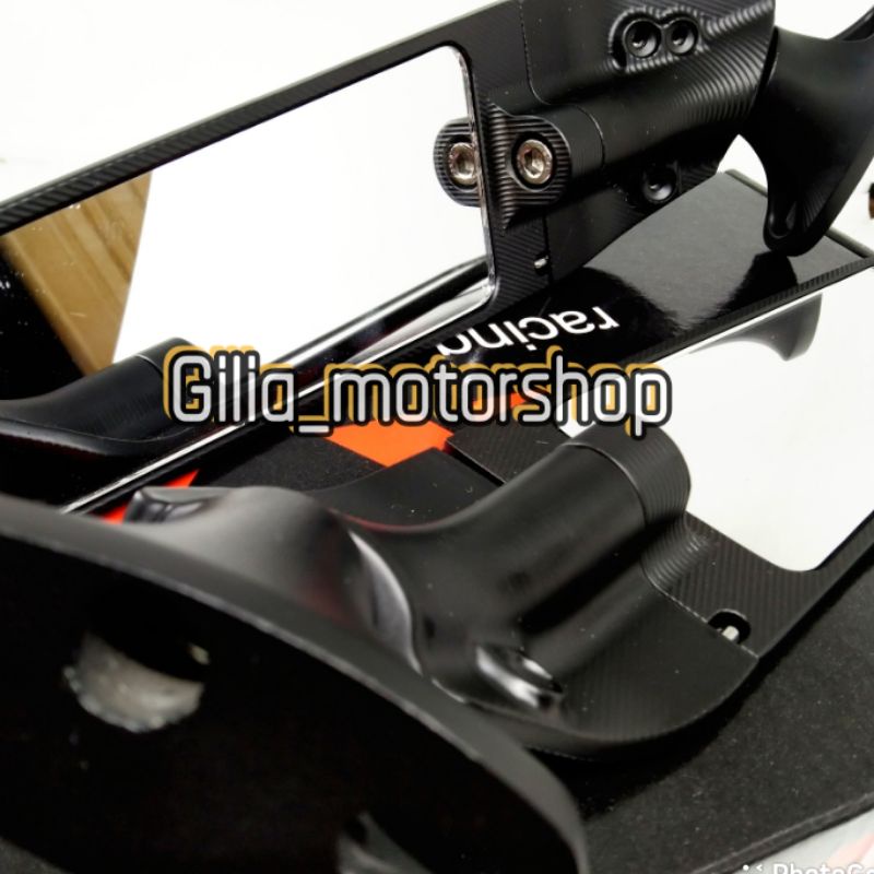 Spion winglet Stealth Circuit replika Rizoma Model Ride Rich Plus Kaca bulat Cembung Spion Fairing