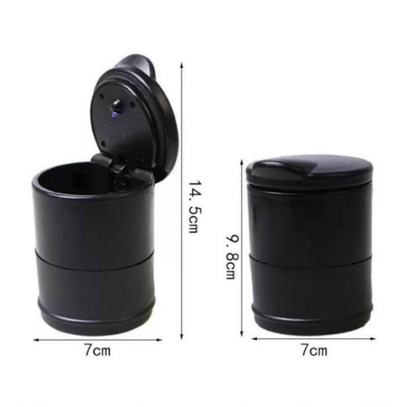 Asbak Mobil LED Portable Car Ashtray Cup Mini Trash Bin Tong Sampah/Tempat Coin