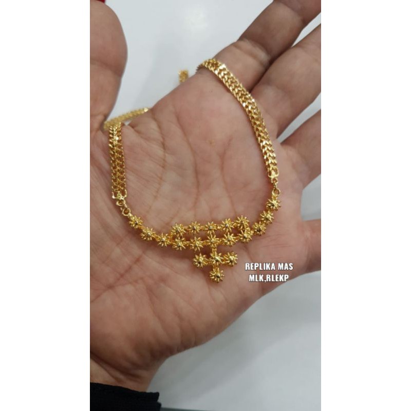 Kalung replika mas 24k, persis seperti aslinya, berat skitar 100gr an