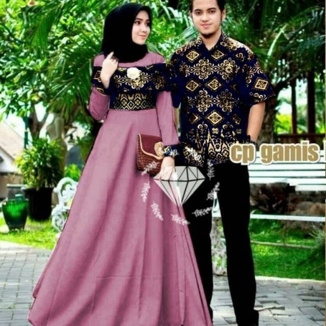 BAJU COPLE YASMIN /BAJU ATASAN MUSLIM/KEMEJA PASANGAN/COUPLE MARSELLA BATIK/COPLE KELUARGA MURAH