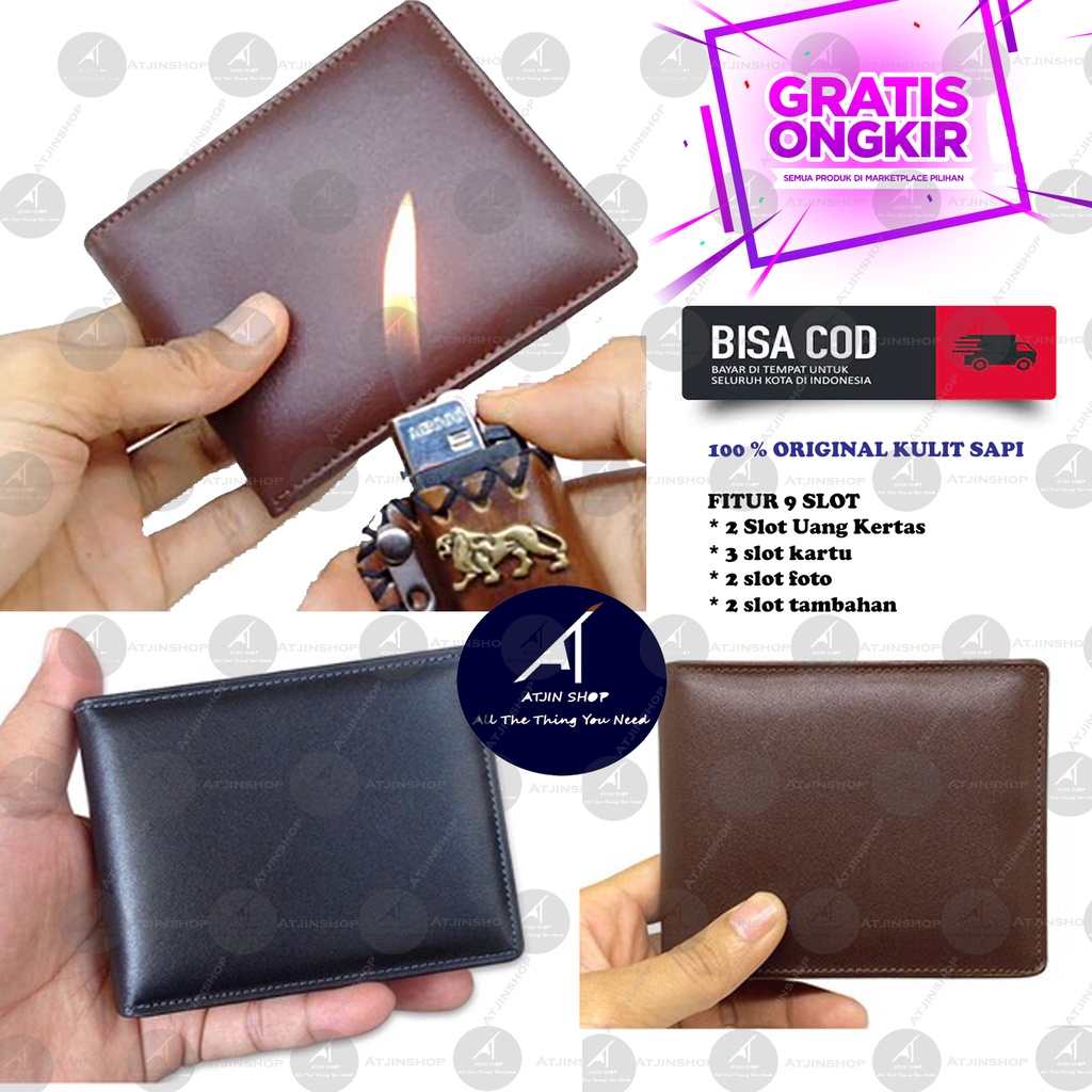 Dompet Kulit Pria 100% ORIGINAL Kulit Sapi Asli Garut