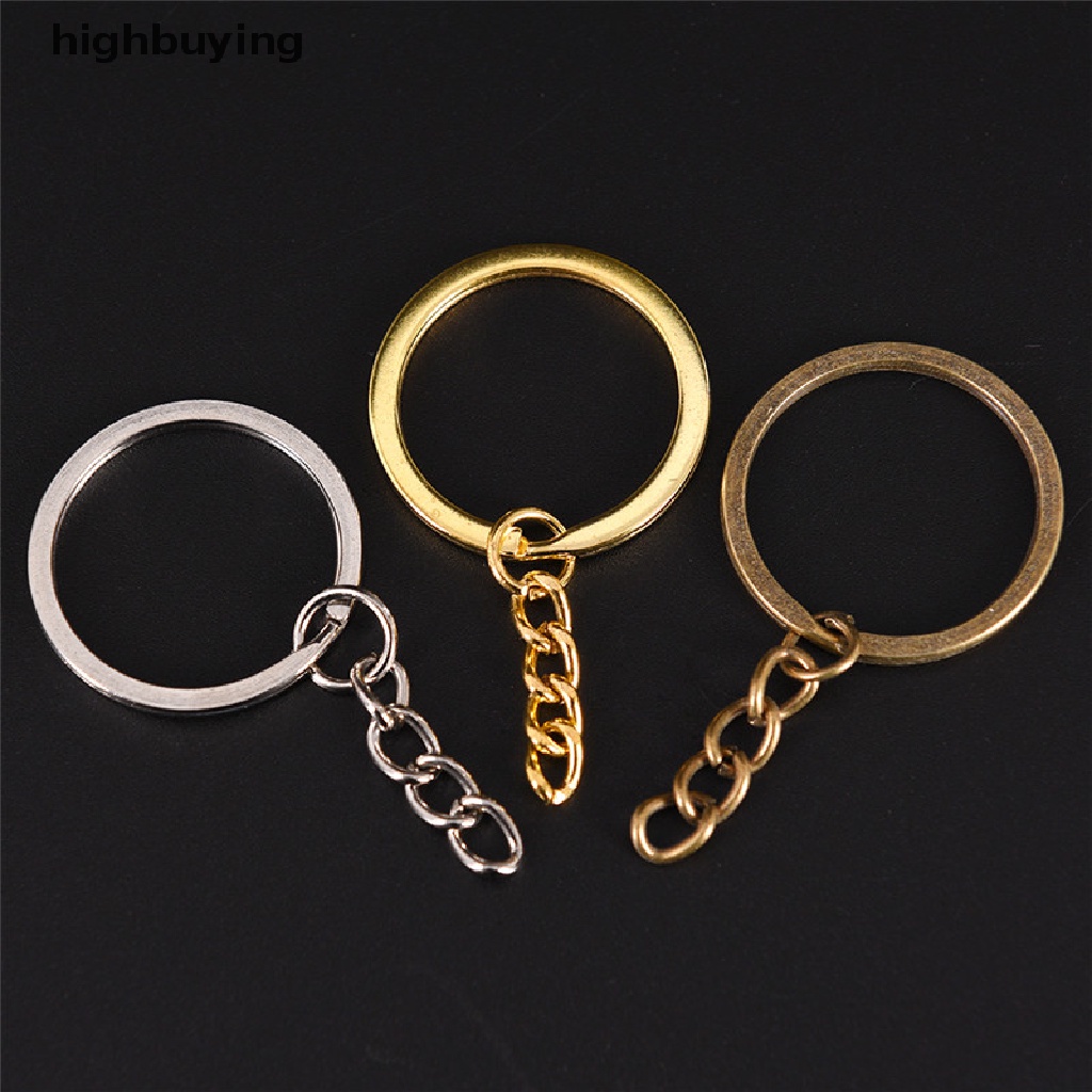 Hbid 20PCS Gantungan Kunci Split Ring Pendek 30mm DIY