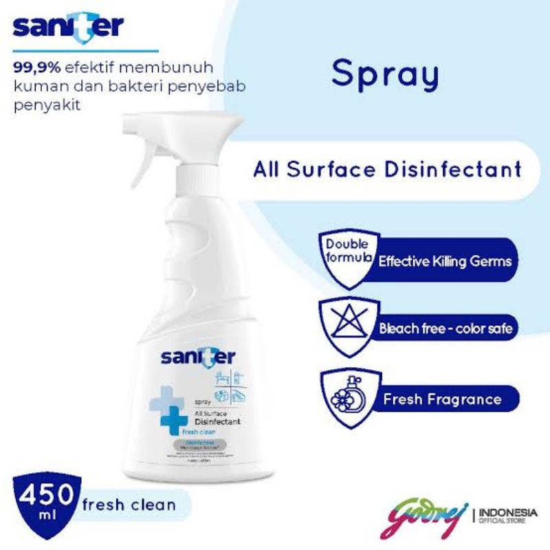 Saniter All Surface Disinfectant Bottle Spray 450 Ml