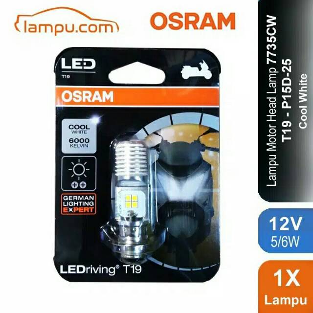 OSRAM LAMPU DEPAN LED T19 (bonus masker osram)