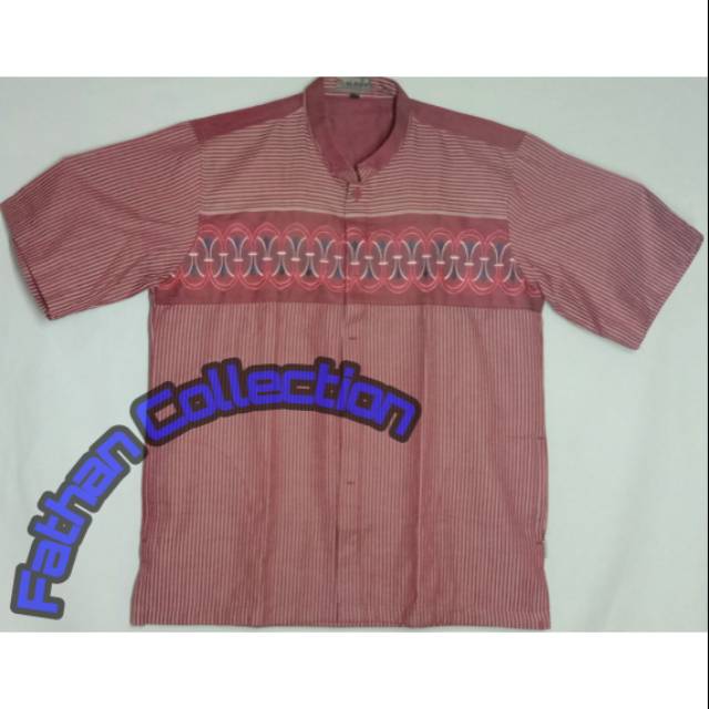 Al-Fajri Baju Koko Pria Bordir XL Merah