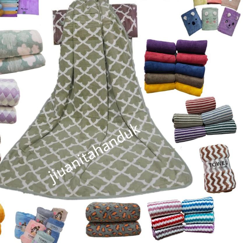 ☚ JH Handuk Microfiber Jumbo 70x140 cm (JOYLIFE) Tebal Lembut ➯