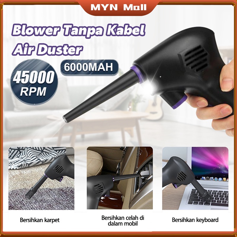 2 in 1 Blower Air Duster / Penyedot debu tanpa kabel / Blower Komputer/ Penyedot debu+Peniup debu / Jet Cleaner Cordless / Handheld Air Duster / Blower Kucing / Blower Kipas / Listrik Tegangan Tinggi / Isi Ulang / Kapasitas Besar / Gerinda Cordless