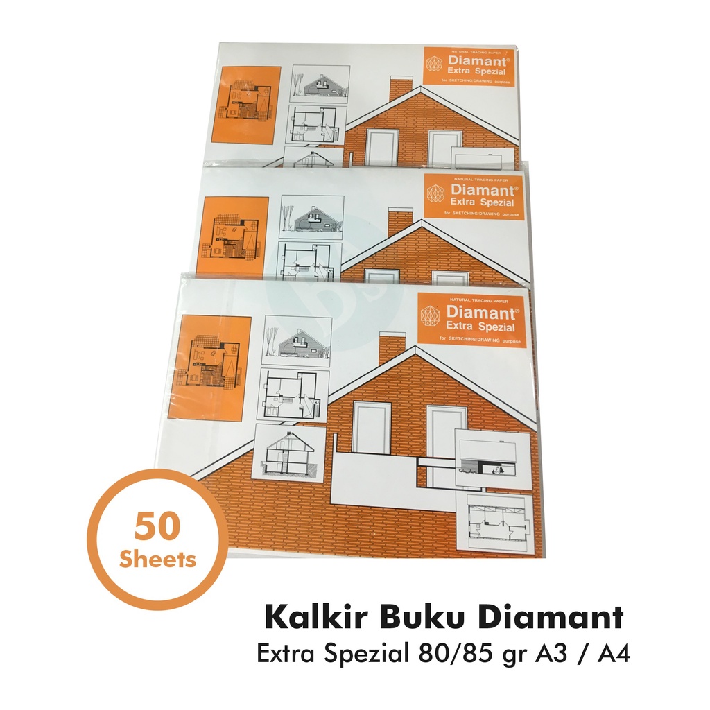 

Kalkir Buku Diamant / Extra Spezial Isi 50 Lembar 80/85 gr A3 / A4