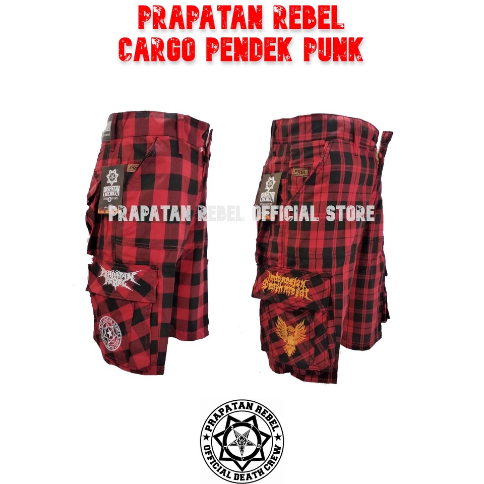 Jual Celana Cargo Pendek Punk Cargo Pendek Kempol Pdl Celana Cargo Punk Motif Kotak Prapatan