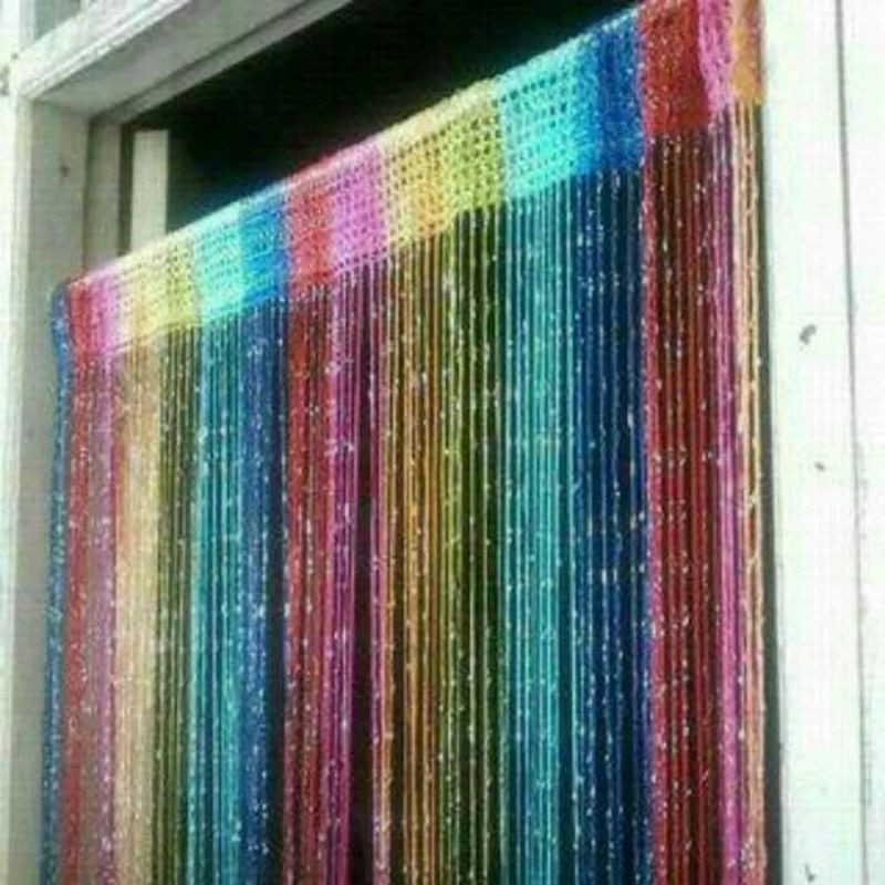 MURAH COD tirai gliter rainbow tirai warna gliter