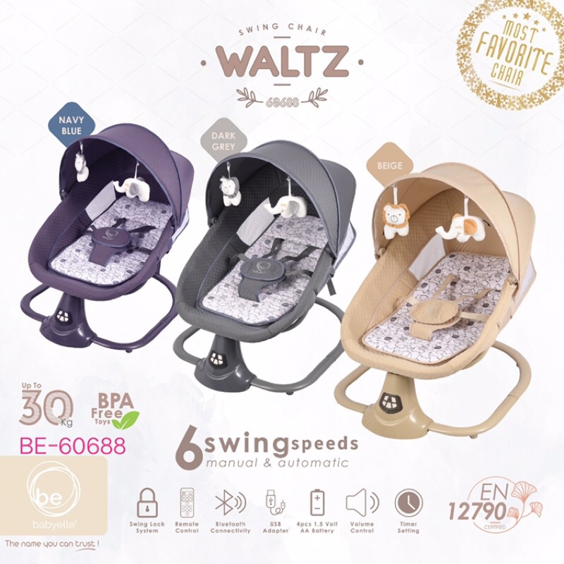 BabyElle Swing Waltz Otomatis / ayunan bayi elektrik
