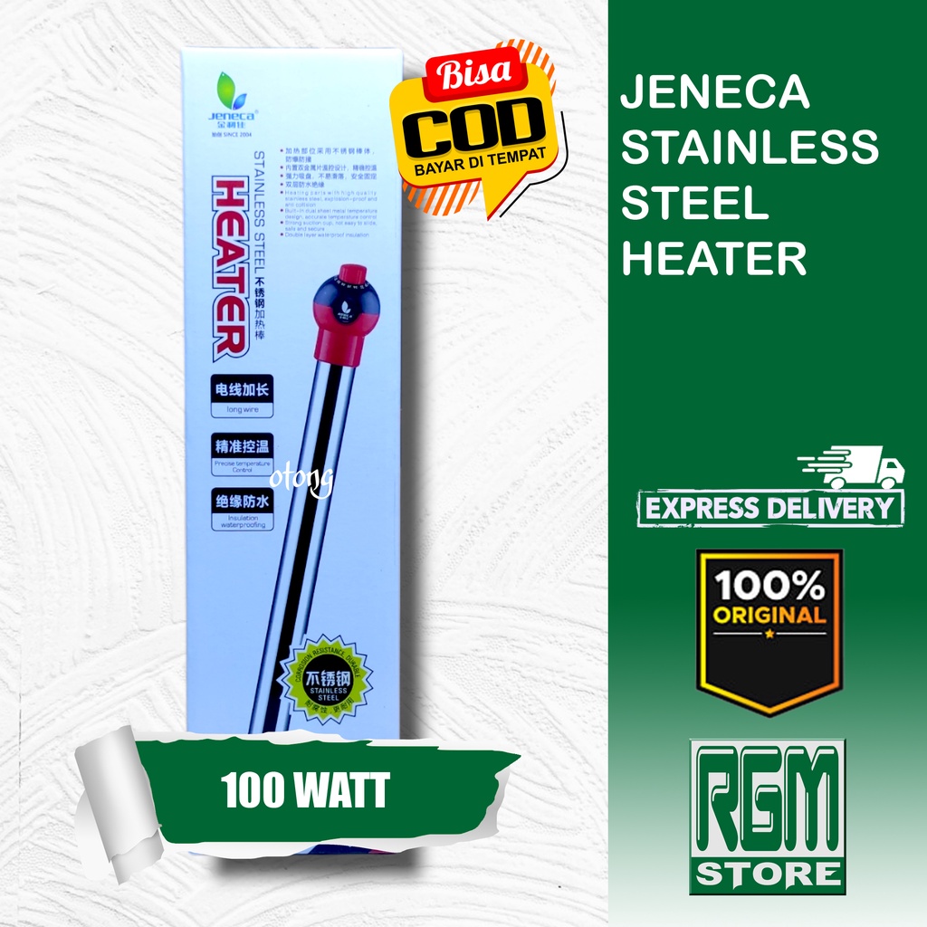 JENECA 100 watt heater stainless steel penghangat pemanas air aquarium