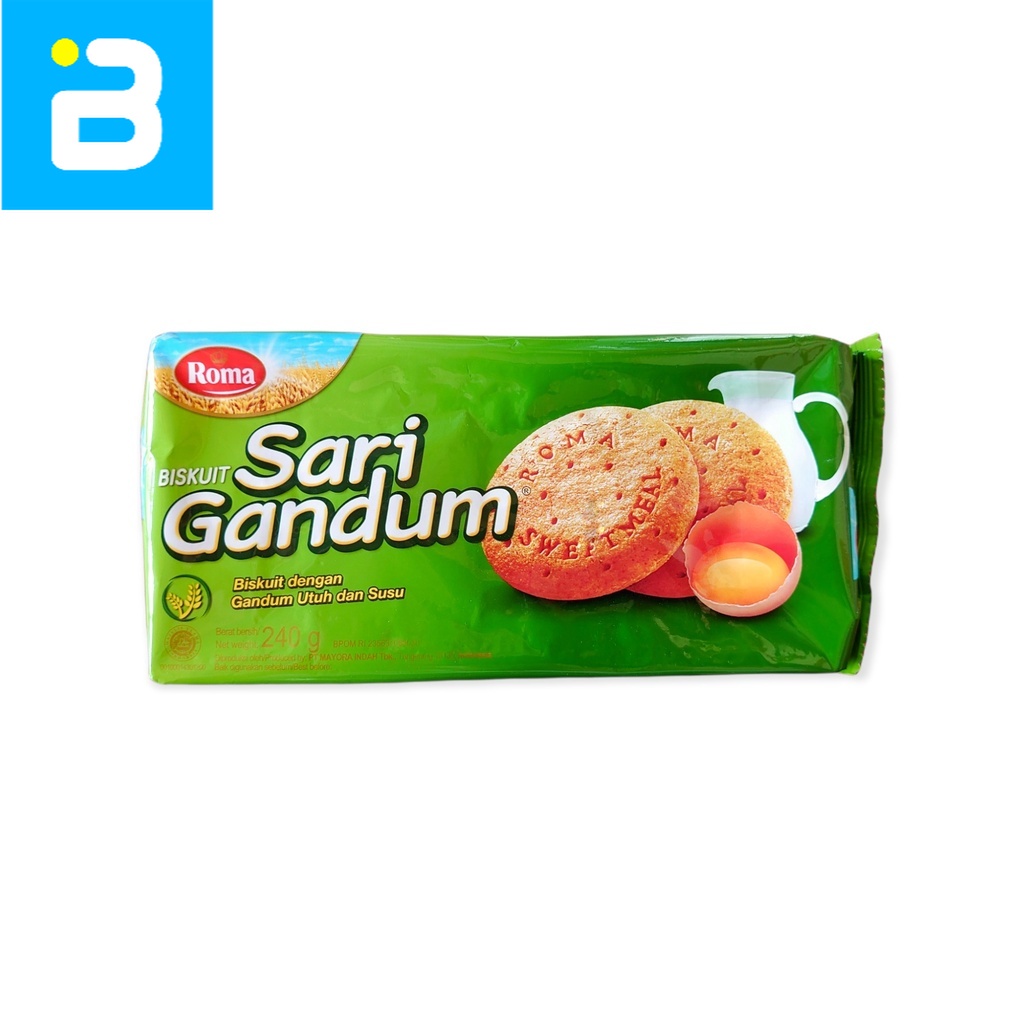 

Roma Biskuit Sari Gandum Utuh dan Susu 240 G