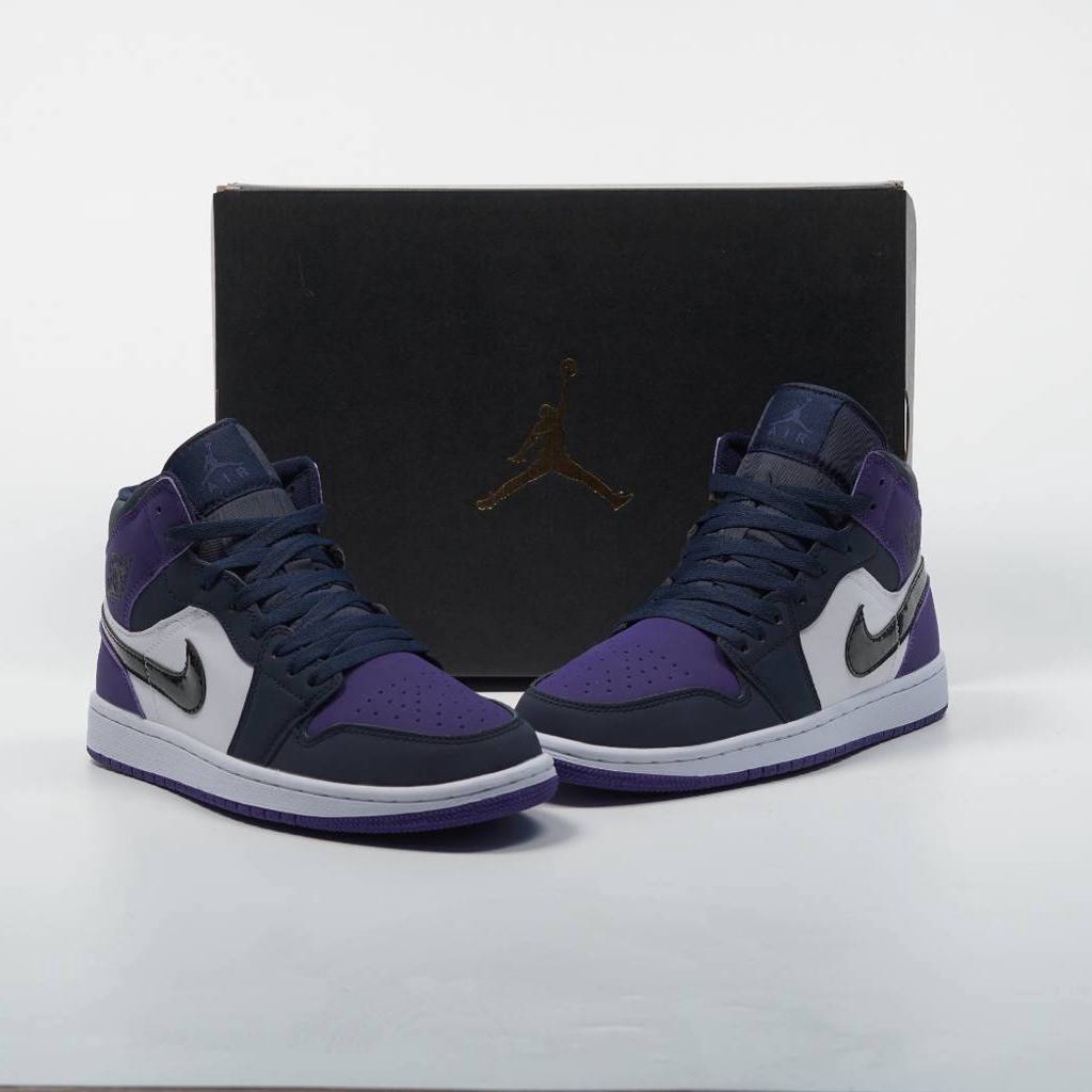 air jordan 1 mid blue purple