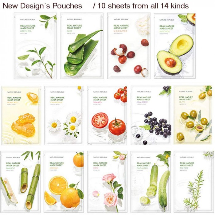 [NEW PACKAGING] Nature Republic Mask Real Nature Sheet Mask Masker Wajah