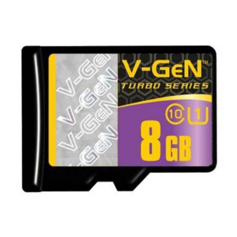 MEMORY CARD V-GEN 8GB CLASS 10 TURBO SERIES SPEED 100mbps V-GEN.