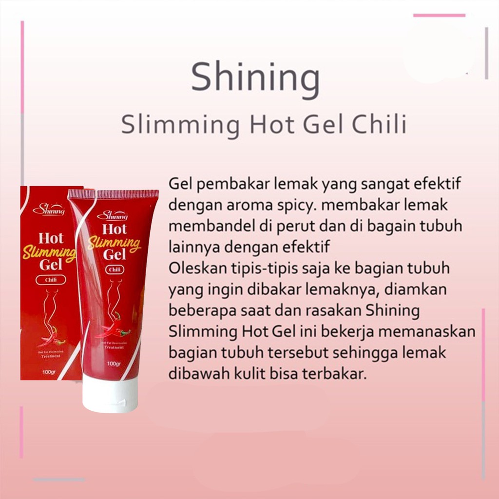 SHINING HOT SLIMMING GEL PELANGSING TUBUH PENGHILANG LEMAK DAN SELULIT(