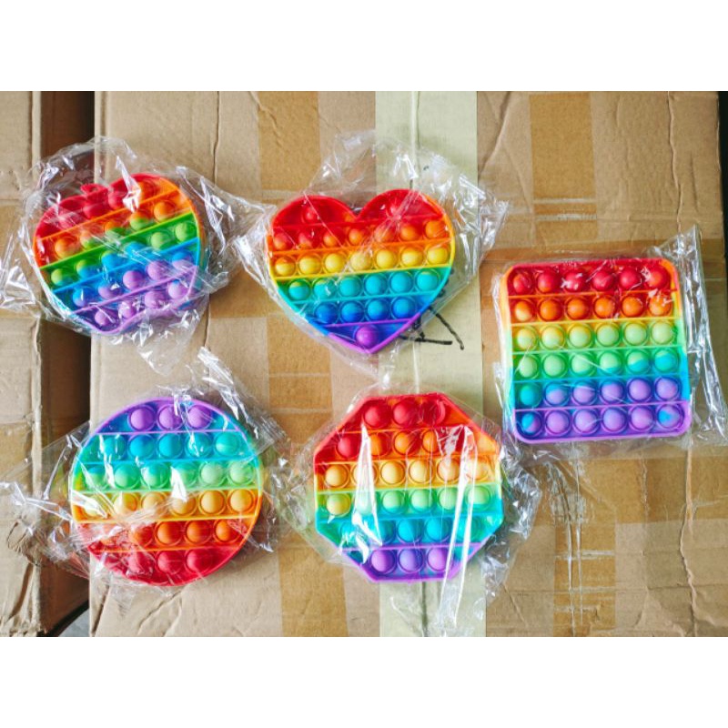 pop it fidget toy rainbow 12cm Atau Karakter