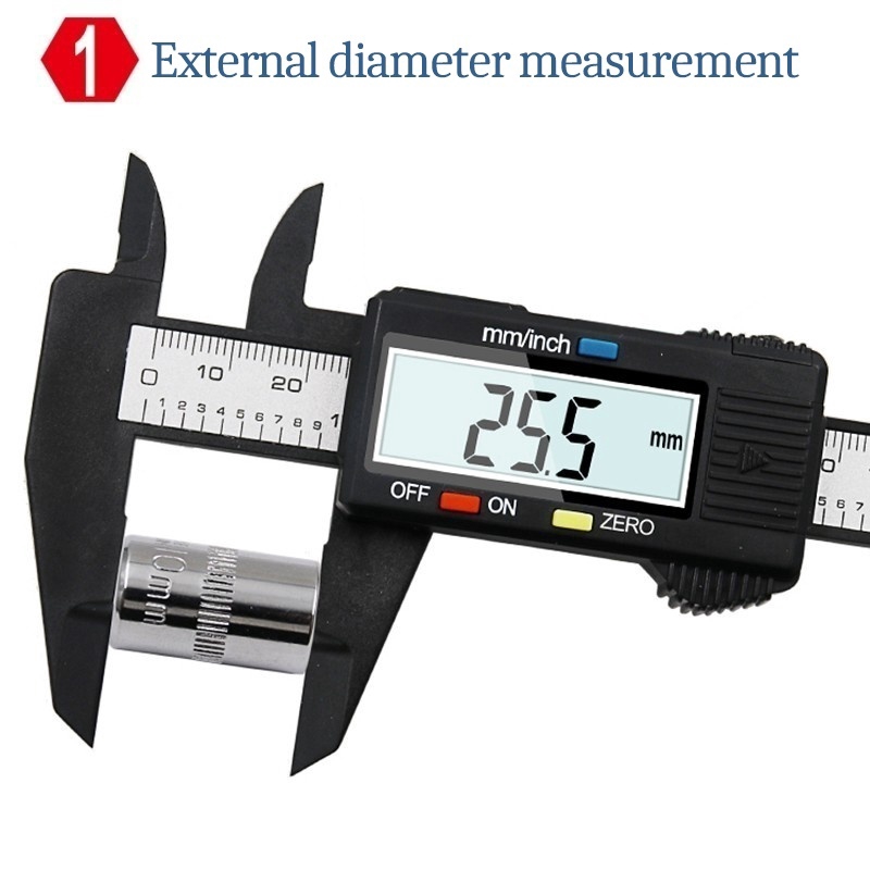 Electronic LCD Digital Display Vernier Caliper 0-150mm/0-100mm Plastic Micrometer Digital Caliper Measurement Tool