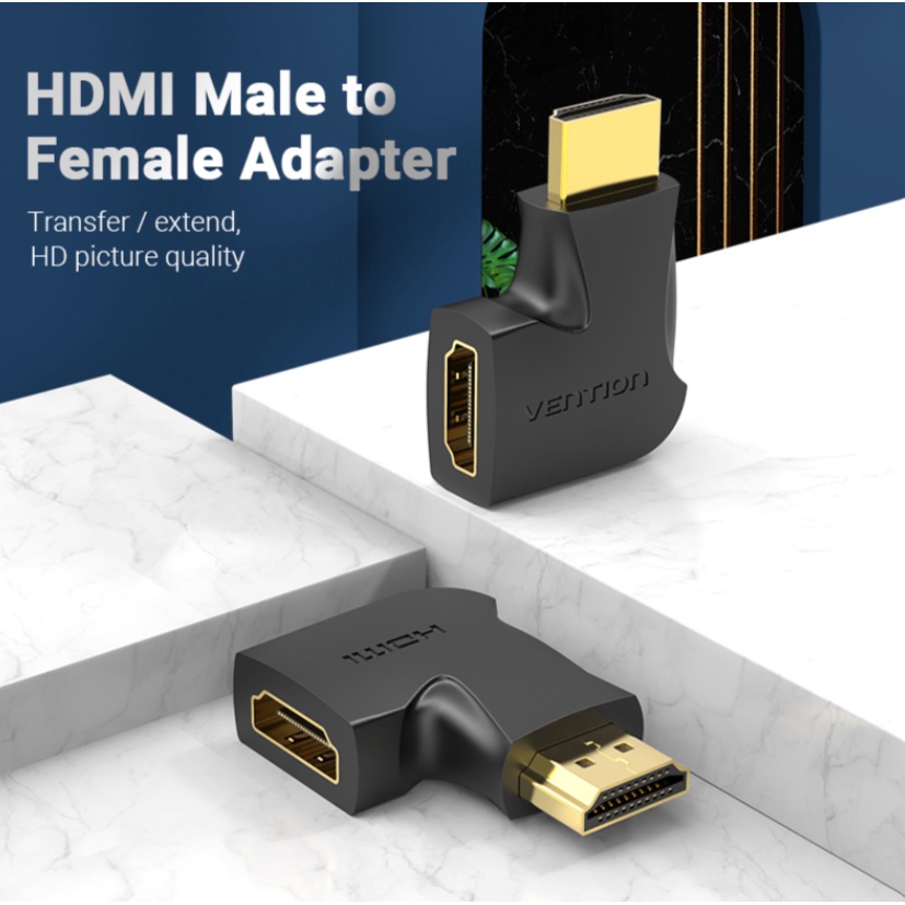 Vention Adapter HDMI Connector Male to Female 4K Right Left 90 270