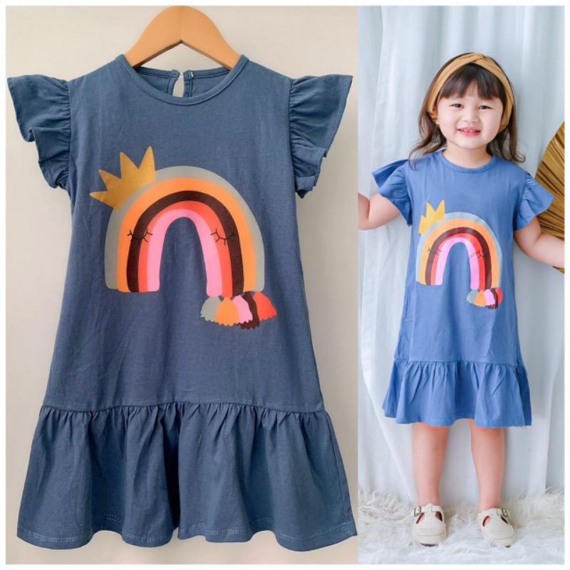 Dress Anak Nona Original Smilee Kaos Anak Murah Super Premium Pakaian Anak Perempuan Terlaris Termurah