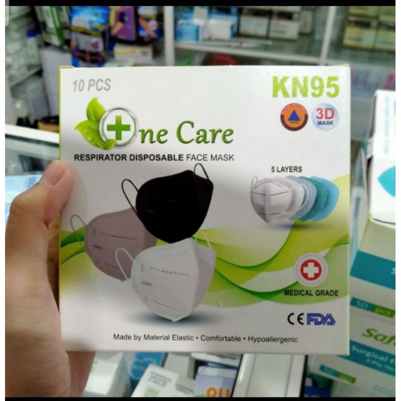 KN95 HITAM merk ONE CARE 10PCS/BOX