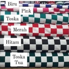 Bahan katun kotak/Kain kotak/Bahan katun/Bahan motif  kotak