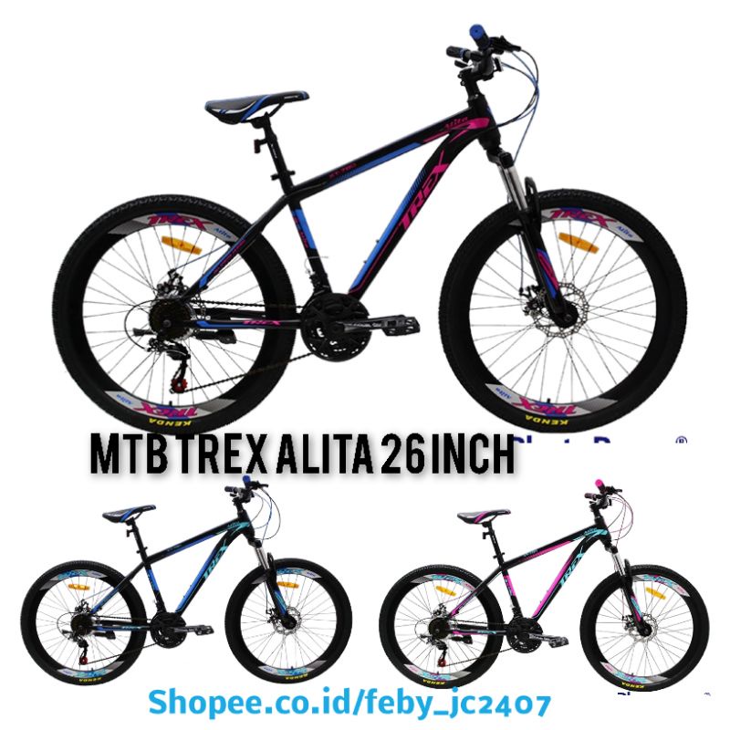 SEPEDA GUNUNG MTB TREX 26 INCH XT 780 ALITA VELG TINGGI 7 SPEED ORIGINAL