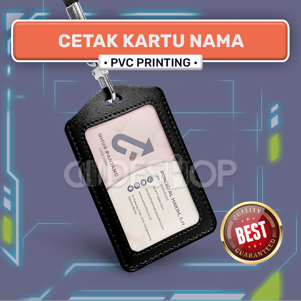 Cetak Sample Kartu Nama Plastik 2 Sisi Name Card