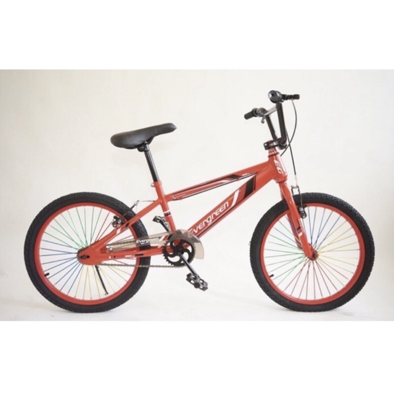 sepeda bmx evergreen 20 inch ready siap pakai sudah rakit cowok bisa COD kredit cicilan B1 SNI speda-Merah