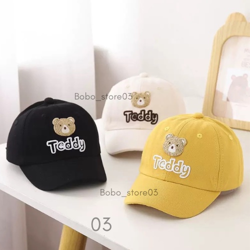 Bobo_store03 Topi Baseball Anak Laki Laki Anak Perempuan Model TEDDY